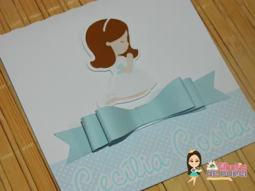 Convite Comunhão Kit com 12