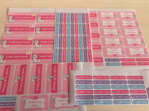 Etiqueta Escolar Gatinha Marie (pacote com 80)