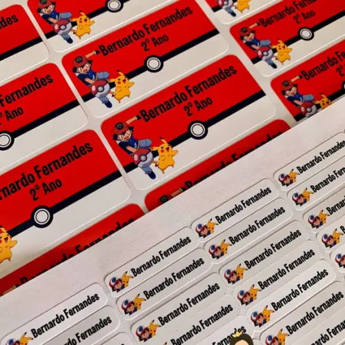 Etiqueta Escolar Pokemon