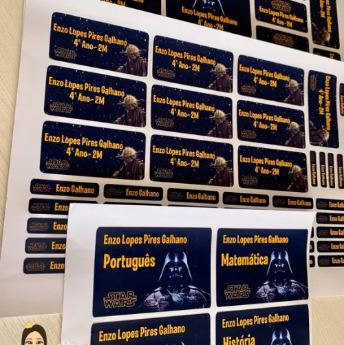 Etiqueta Escolar Star Wars