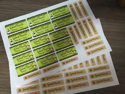 Etiqueta Escolar Safári