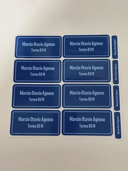 Etiqueta para Material Escolar (pacote com 80)