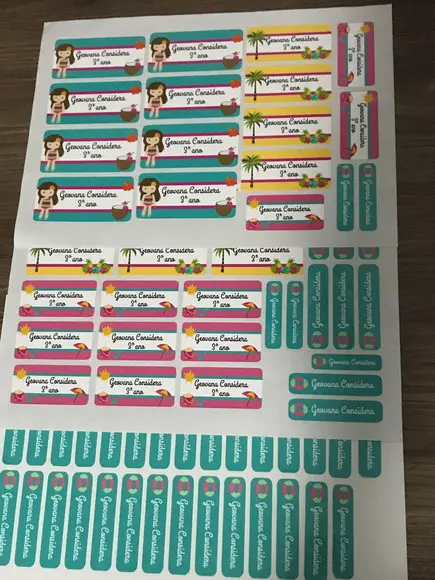 Etiqueta Escolar Verão