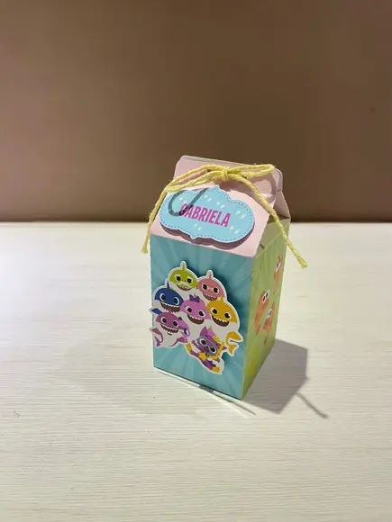 Kit 20 Caixas Milk Festa Baby Shark