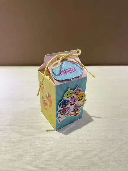 Kit 20 Caixas Milk Festa Baby Shark