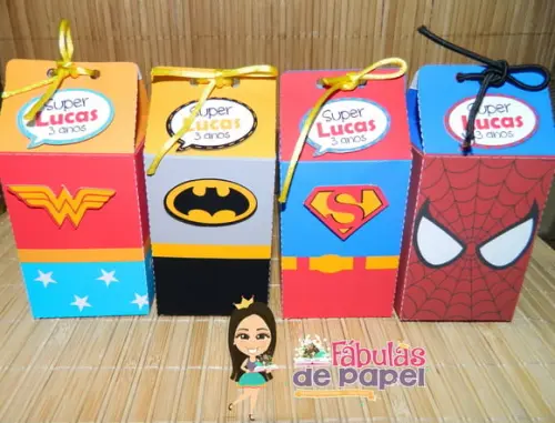 Kit Caixas Milk Super Heróis 20 Ítens