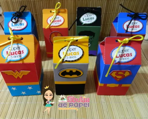 Kit Caixas Milk Super Heróis 20 Ítens