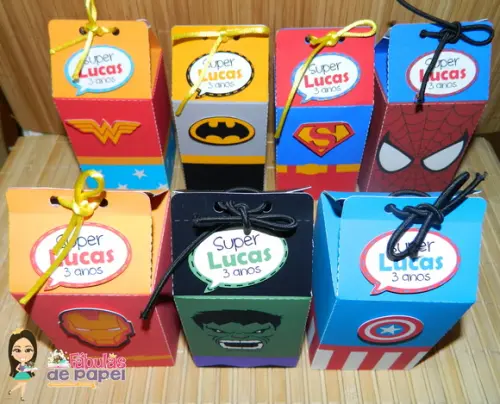 Kit Caixas Milk Super Heróis 20 Ítens