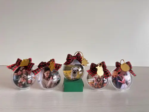 Kit com 10 Bolinhas de Natal com Pingente + Brinde