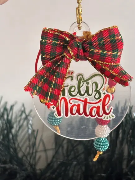 Kit com 10 Bolinhas de Natal com Pingente + Brinde