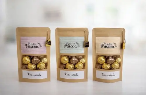 Kit com 10 Saquinhos para Lembrancinha de Páscoa