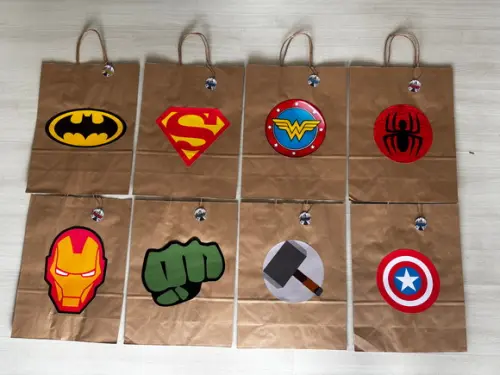 Kit com 20 Sacolas Festa Super Heróis