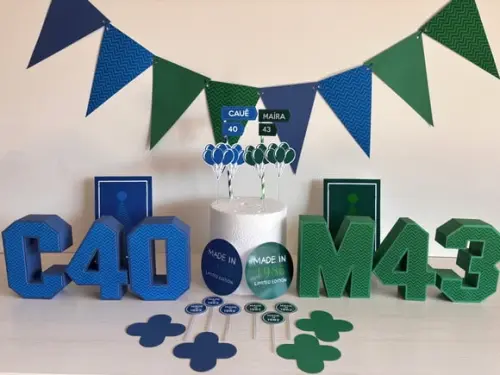 Kit Festa Adulto Azul e Verde