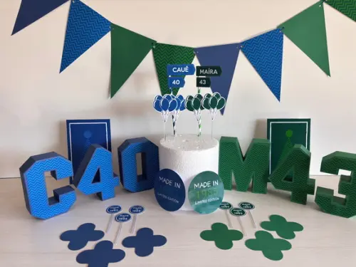 Kit Festa Adulto Azul e Verde