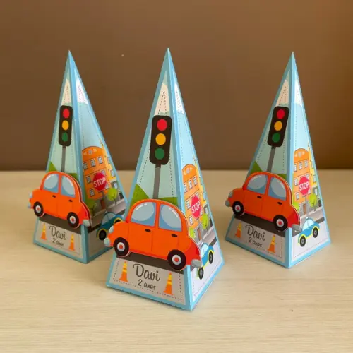 Kit com 20 caixas Festa Meios de Transporte