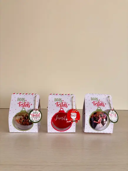 Lembrancinha Bolinha de Natal com Embalagem