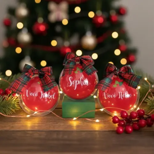 Lembrancinha Bolinha de Natal com Embalagem