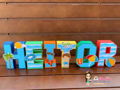 Letra 3d Verão