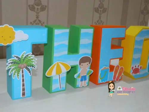 Letra 3d Verão