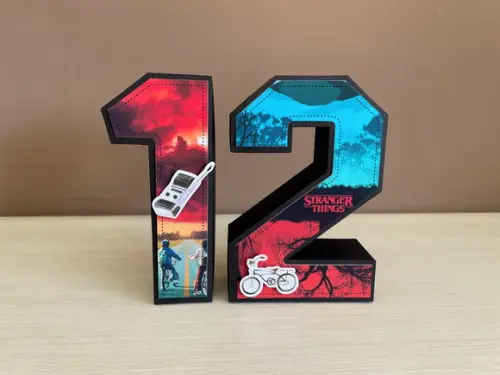 Letra ou Número 3d Stranger Things