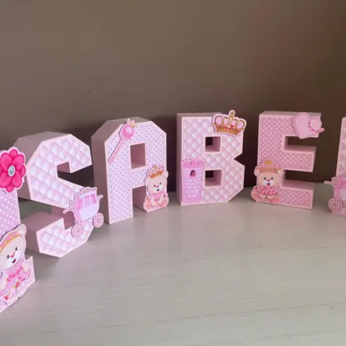 Letras 3 Festa Ursinha Princesa