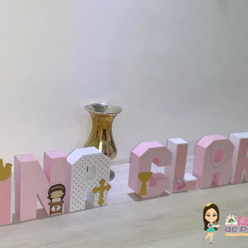 Letras 3d 1ª Comunhão