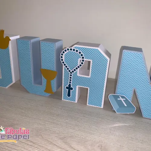 Letras 3d 1ª Comunhão