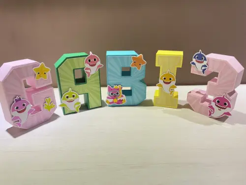 Letras 3d Baby Shark