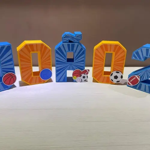 Letras 3d Bolas Esportivas