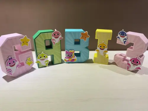 Letras 3d Baby Shark