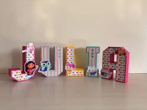 Letras 3d Casa Mágica da Gabby