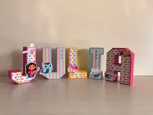 Letras 3d Casa Mágica da Gabby