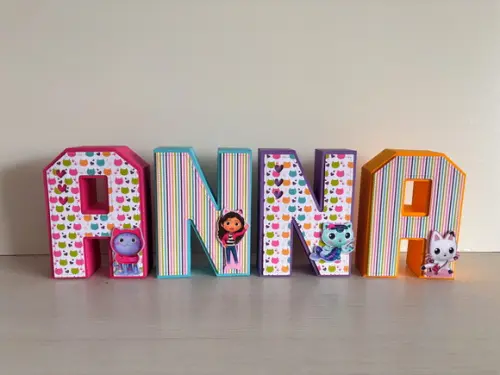 Letras 3d Casa Mágica da Gabby
