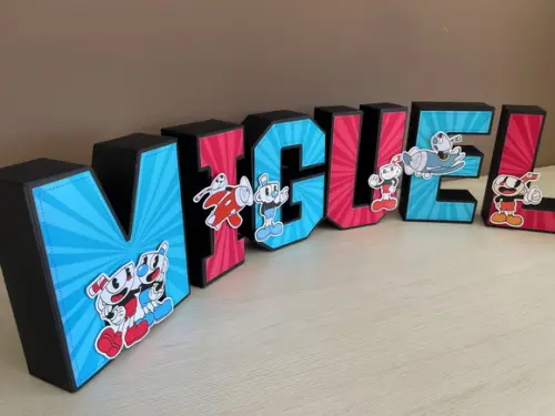 Letras 3d Cuphead