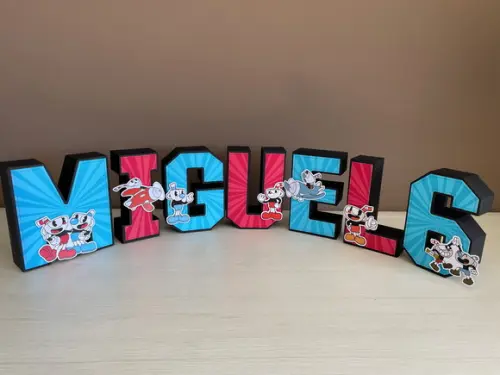 Letras 3d Cuphead