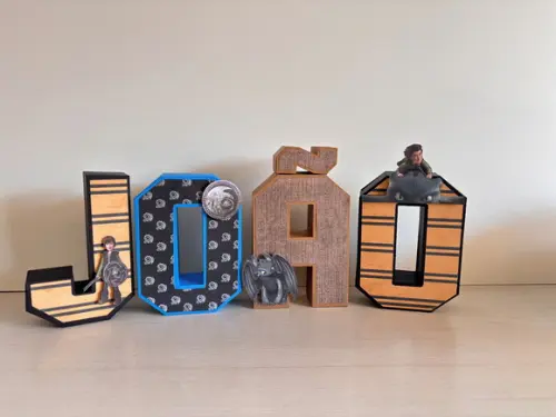 Letras 3d Como Treinar o Seu Dragão 20 Caixas