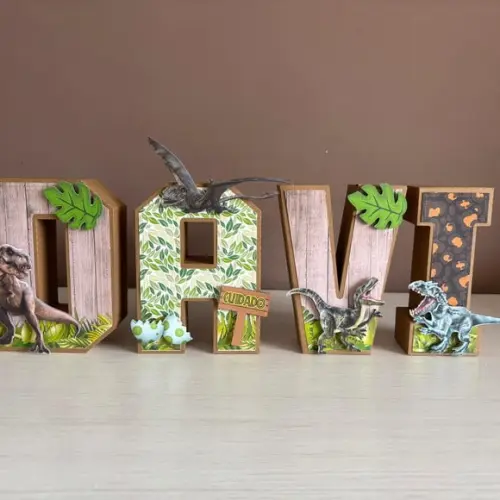 Letras 3d Dinossauros