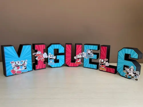 Letras 3d Cuphead