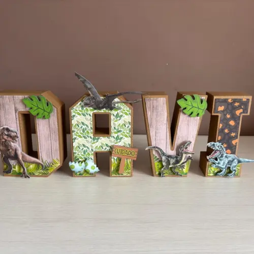 Letras 3d Dinossauros
