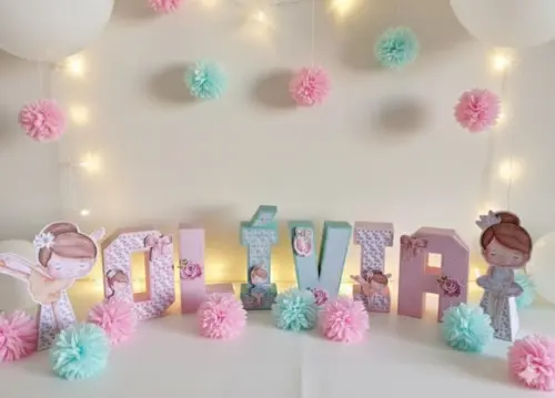 Letras 3d Festa Bailarina