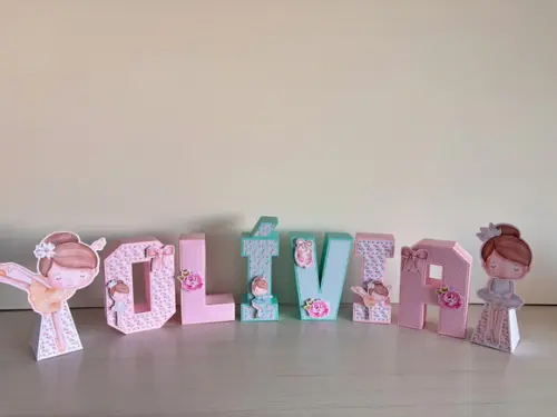 Letras 3d Festa Bailarina