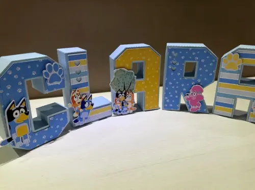 Letras 3d Festa Bluey