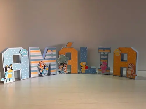 Letras 3d Festa Bluey
