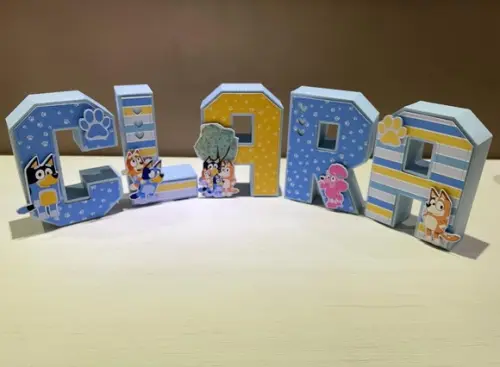 Letras 3d Festa Bluey