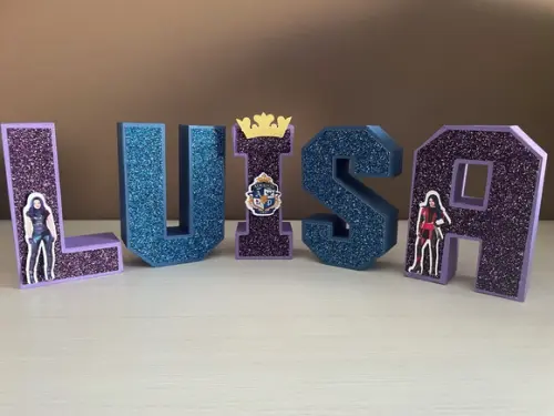 Letras 3d Festa Descendentes
