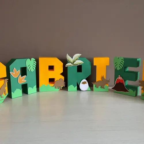 Letras 3d Festa Dinossauro