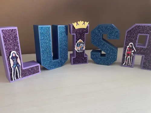 Letras 3d Festa Descendentes