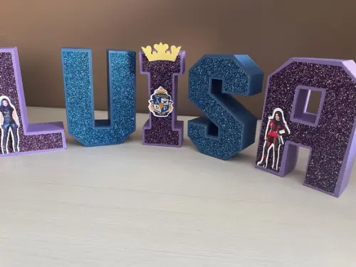 Letras 3d Festa Descendentes