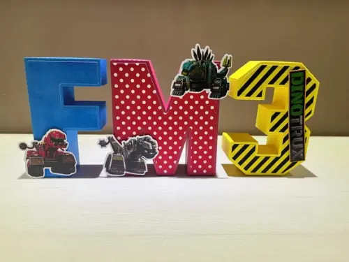 Letras 3d Festa Dinotrux