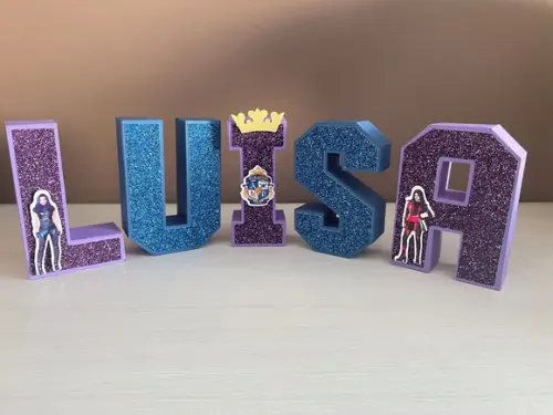 Letras 3d Festa Descendentes